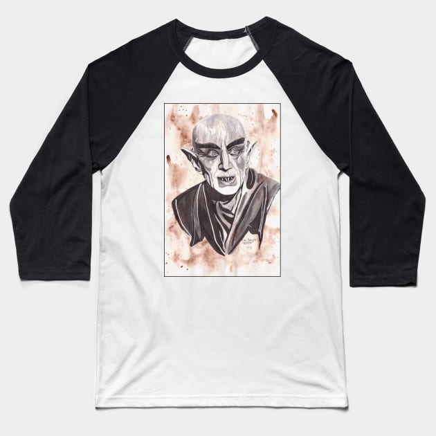 Count Orlok (Nosferatu) Baseball T-Shirt by lucafon18